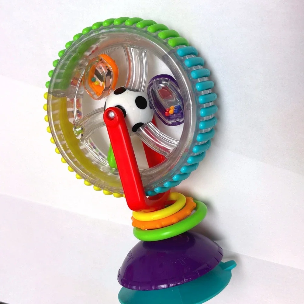 Sensory Spinning Ferris Wheel High Chair Toy 6 months up Sassy Suction activity